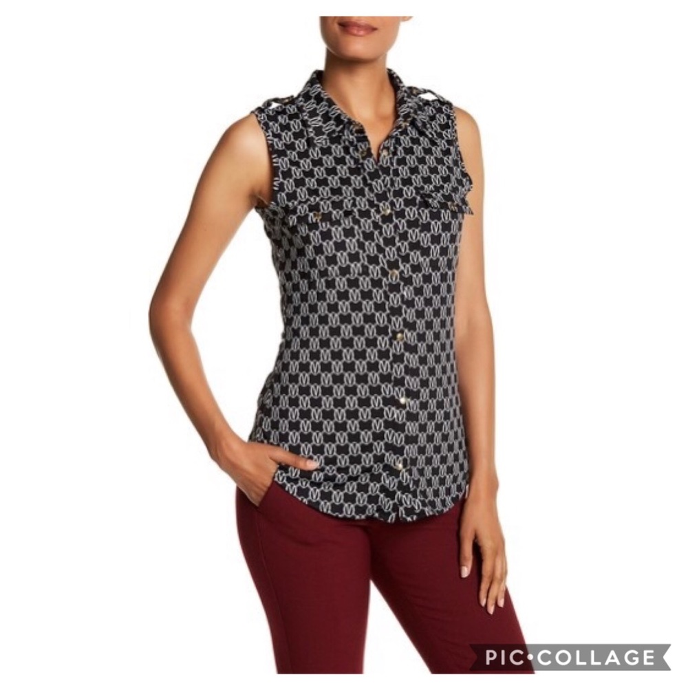 Vertigo | Sleeveless Printed Shirt